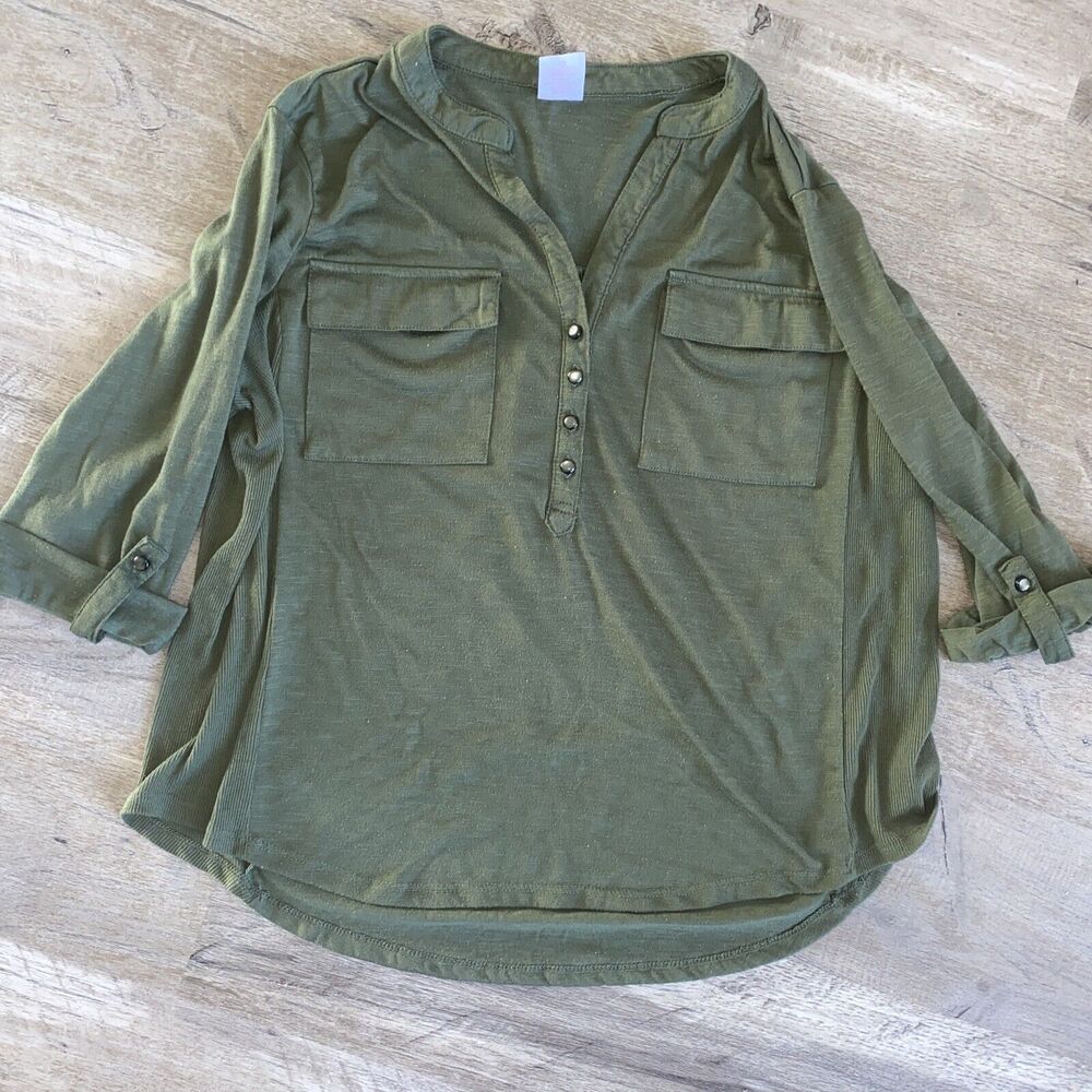 No Boundaries XL Green Blouse